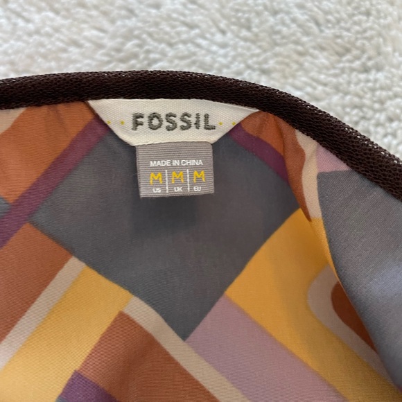 brown fossil dress size medium. Worn once - Picture 5 of 6